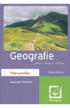 Memorator de geografie - Clasa 8 - Cristina Moldovan
