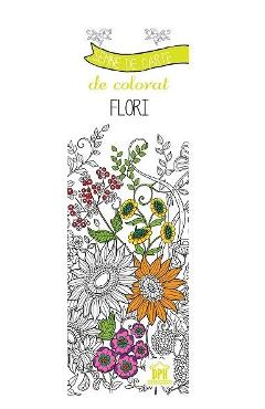 Semne de carte de colorat. Flori