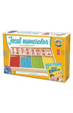 Jocul numerelor cu piese din lemn