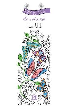 Semne de carte de colorat - fluturi