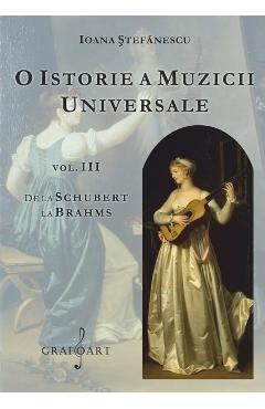 O istorie a muzicii universale Vol.3 De la Schubert la Brahms - Ioana Stefanescu