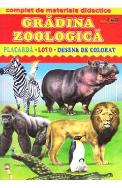 Gradina zoologica - Placarda, Loto, Desene de colorat