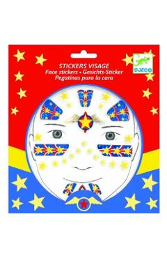 Stickers visage. Abtibilduri repozitionabile pentru fata - Supererou
