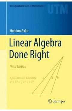 Linear Algebra Done Right