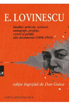 E. Lovinescu – Dan Gulea Biografii imagine 2022