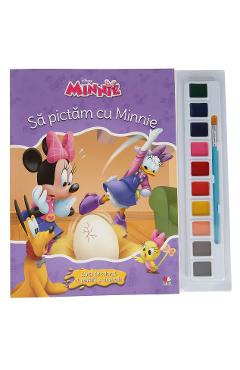 Disney. Minniea. Sa pictam cu Minnie. Carte de colorat cu pensula si acuarele - LITERA