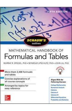 Schaum's Outline of Mathematical Handbook of Formulas and Ta