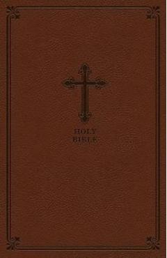KJV, Value Thinline Bible, Compact, Leathersoft, Brown, Red