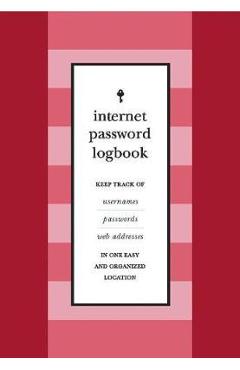 Internet Password Logbook (Red Leatherette)