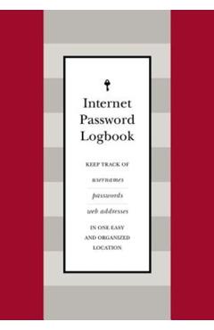 Internet Password Logbook (Red Leatherette)
