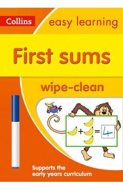 First Sums Age 3-5 Wipe Clean Activity Book