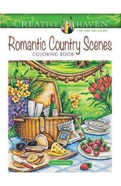 Creative Haven Romantic Country Scenes Coloring Book - Teresa Goodridge