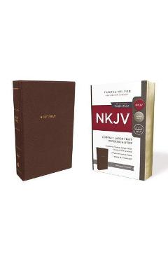 NKJV, Reference Bible, Compact Large Print, Leathersoft, Bro -