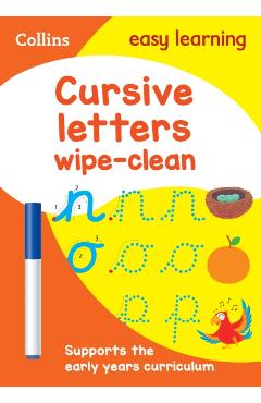 Cursive Letters Age 3-5 Wipe Clean Activity Book -
