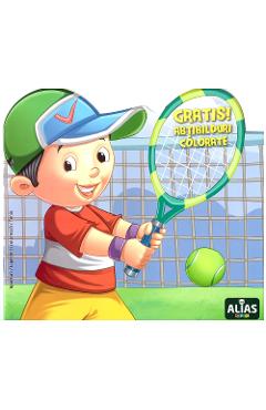 Tenis. Abtibilduri colorate + Jucarie abtibilduri