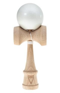 Kendama Krom Metalic - Alb perlat