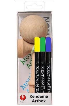 Kendama - Sunrise Artbox (verde+galben+albastru)