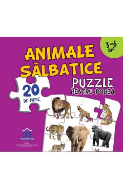 Animale salbatice. Puzzle pentru podea 3-6 ani - DIDACTICA PUBLISHING HOUSE