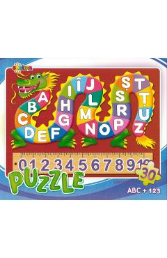 Puzzle ABC + 123 (30 de diese) 3 ani+