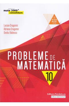 Probleme de matematica - Clasa 10 - Consolidare - Lucian Dragomir, Adriana Dragomir, Ovidiu Badescu