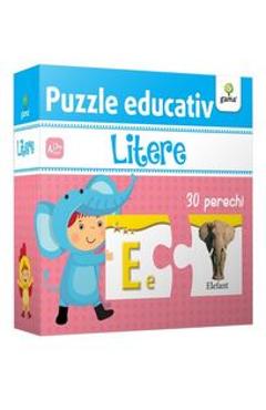 Puzzle educativ: Litere