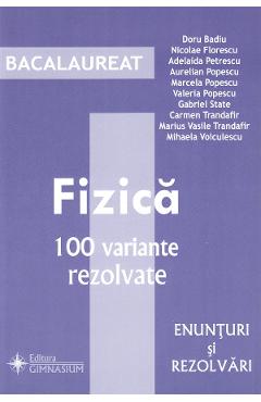 Bacalaureat Fizica. 100 variante rezolvate - Doru Badiu