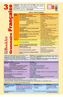 Plansa Grammaire Francaise 3 - BOOKLET