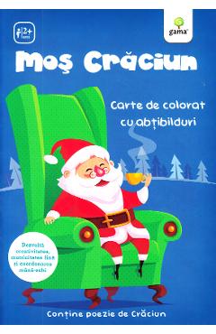 Mos Craciun - Carte de colorat cu abtibilduri - GAMA