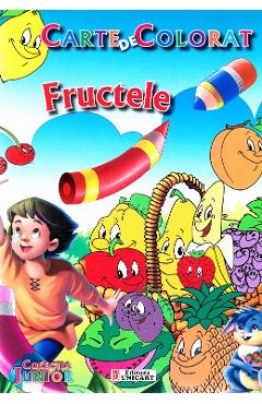 Fructele - Carte de colorat 