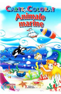 Animale marine - Carte de colorat - UNICART