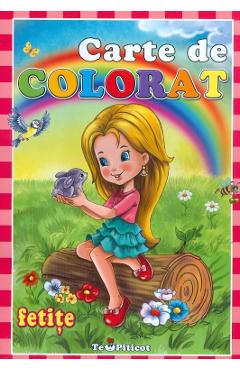 Carte de colorat: Fetite - TEOPITICOT