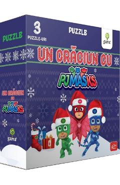 Un Craciun cu Pj Masks 3 puzzle-uri