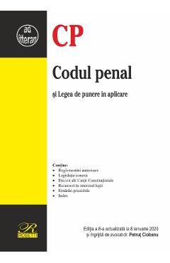 Codul penal si Legea de punere in aplicare Act. 8 ianuarie 2020