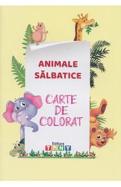 Animale salbatice. Carte de colorat - TONY