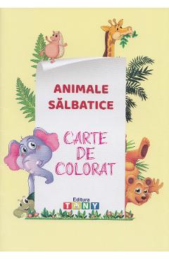 Animale salbatice. Carte de colorat