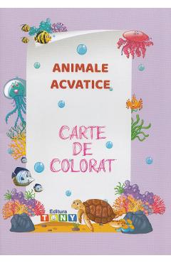 Animale acvatice. Carte de colorat