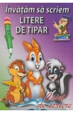 Invatam sa scriem litere de tipar. Caiet de scriere - STEAUA NORDULUI