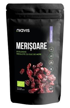 Merisoare ECO/BIO indulcite cu suc de mere 125g - Niavis