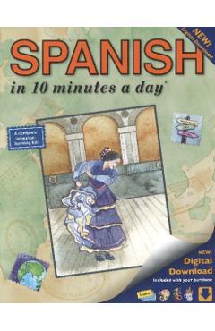 Spanish in 10 Minutes a Day: Language Course for Beginning and Advanced Study. Includes Workbook, Flash Cards, Sticky Labels, Menu Guide, Software, - Kristine K. Kershul