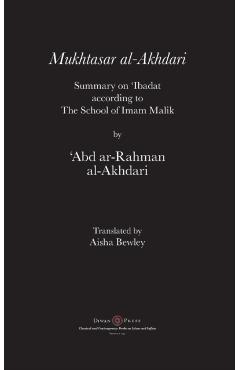 Mukhtasar al-Akhdari: Summary on 'Ibadat according to the School of Imam Malik - 'abd Ar-rahman Al-akhdari