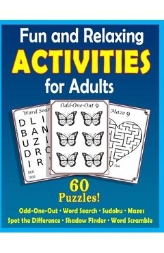 Fun and Relaxing Activities for Adults: Puzzles for People with Dementia [Large-Print] - Mighty Oak Books