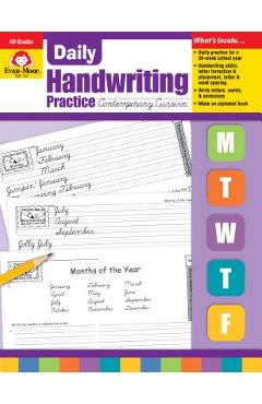 Daily Handwriting Contemporary Cursive - Evan-moor Educational Publishers