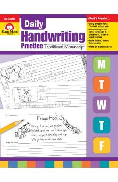 Daily Handwriting Traditional Manuscript - Evan-moor Educational Publishers