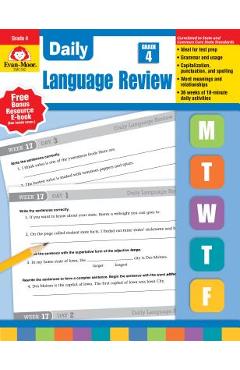 Daily Language Review Grade 4 - Evan-moor Educational Publishers