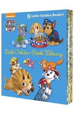 Paw Patrol Little Golden Book Library (Paw Patrol): Itty-Bitty Kitty Rescue; Puppy Birthday!; Pirate Pups; All-Star Pups!; Jurassic Bark! - Various
