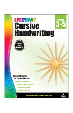 Spectrum Cursive Handwriting, Grades 3 - 5 - Spectrum