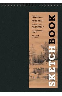 Sketchbook (Basic Medium Spiral Fliptop Landscape Black) - Sterling Publishing Company