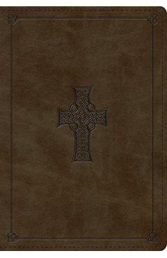 ESV Student Study Bible (Trutone, Olive, Celtic Cross Design) -