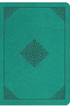 ESV Value Large Print Compact Bible (Trutone, Teal, Ornament Design) -
