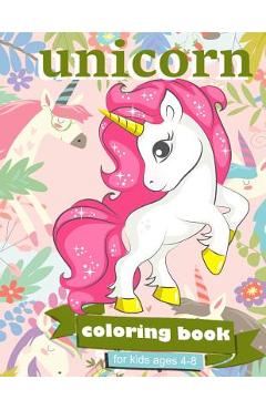 Unicorn Coloring Book: For Kids Ages 4-8 - 100 coloring pages, 8.5 x 11 inches - Zone365 Creative Journals
